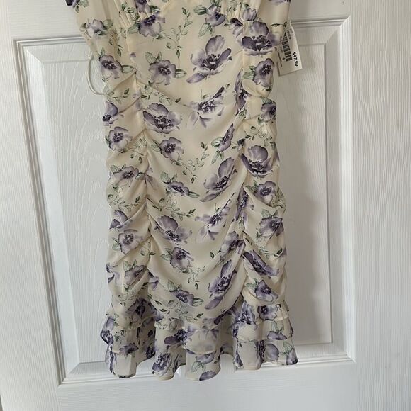 Floral Ruched Mini Dress - Picture 3 of 5